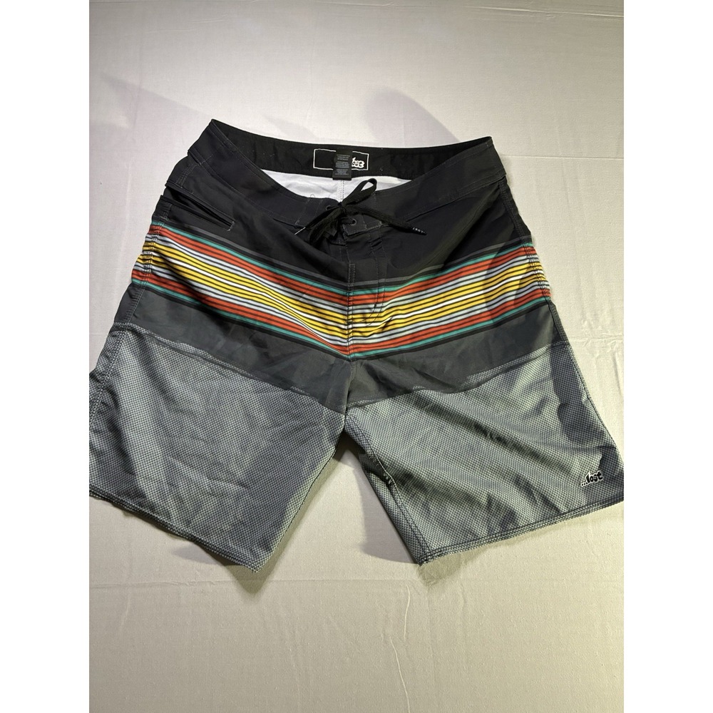 Lost Board Shorts Mens Size 32 Multicolor Stripes Swim Trunks Beach Surf Summer